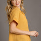 Umgee Full Size Waffle-Knit Short Sleeve Button Down Shirt Plus Size