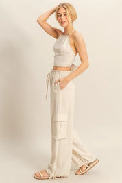 HYFVE Crop Top and Cargo Pants Set | Outfit Sets Daverri Fashions