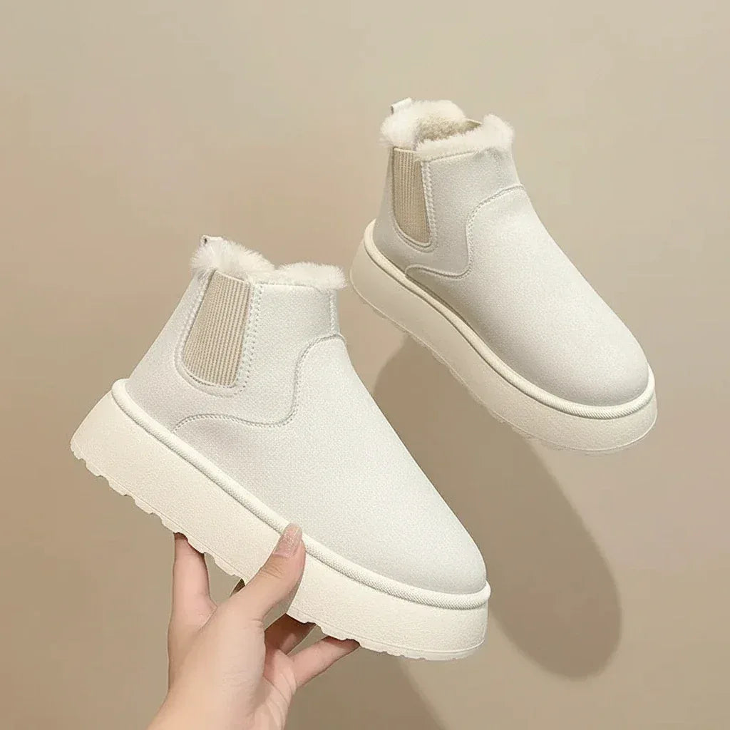 Round Toe Platform Ankle Boots - DAVERRI FASHIONS