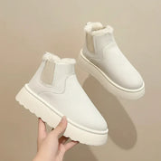 Round Toe Platform Ankle Boots - DAVERRI FASHIONS