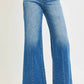 RISEN Full Size Mid Rise Wide Leg Jeans with Flared Look Plus Size - DAVERRI FASHIONS