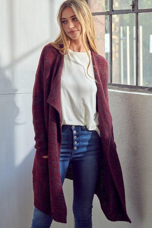 Chunky Sweater Knit Cardigan Shirts & Tops