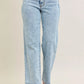 Judy Blue Full Size High Waist Stone Wash Straight Jeans Plus Size - DAVERRI FASHIONS
