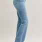 Judy Blue Full Size Mid Rise Bootcut Jeans with Contrast Wash & Front Patch Pockets Plus Size - DAVERRI FASHIONS