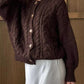 Cable Knit Button-Down Cardigan - DAVERRI FASHIONS