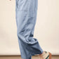 VERY J Washed Chambray Barrel Denim Pants