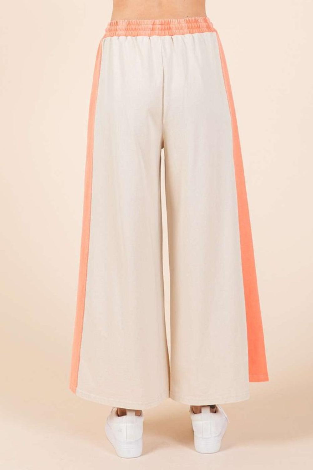 Mittoshop Color Block Wide Leg Pants Pants