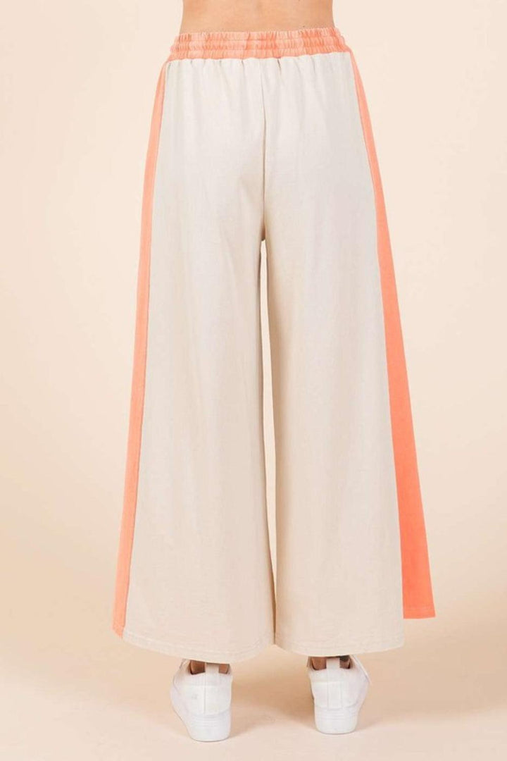 Mittoshop Color Block Wide Leg Pants Pants