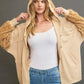 Umgee Sequined French Terry Jacket LATTE Jackets
