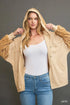 Umgee Sequined French Terry Jacket LATTE Jackets
