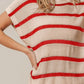 BiBi Fourth Of July Stripe Drop Shoulder Sweater Sweaters
