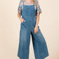 Mittoshop Denim Tie Back Sleeveless Wide Leg Overalls - DAVERRI FASHIONS
