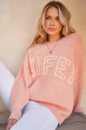 And The Why WIFEY & Heart Round Neck Sweater | Sweaters Daverri Fashions