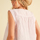 Aemi+Co Ruched Striped Round Neck Sleeveless Top Tops