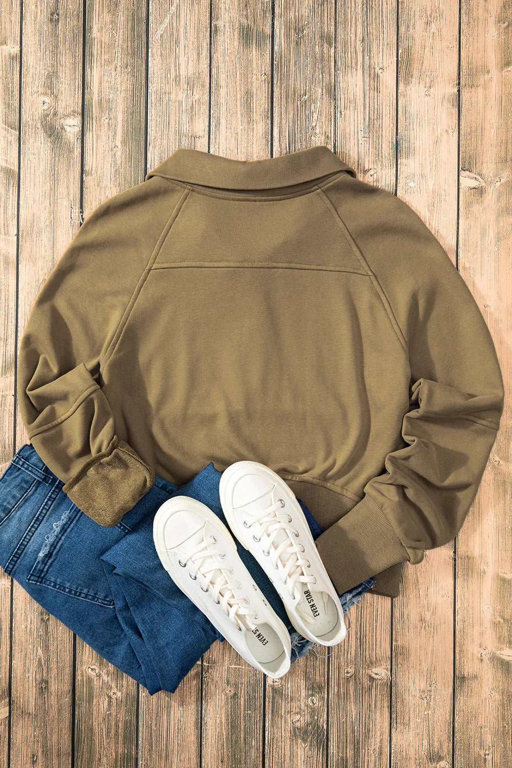 Half Zip Long Sleeve Sweatshirt | Sweatshirts Daverri Fashions