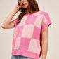 SO ME Check Plaid Casual Sweater Top
