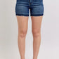 Judy Blue High Waist Tummy Control Destroy Release Hem Denim Shorts