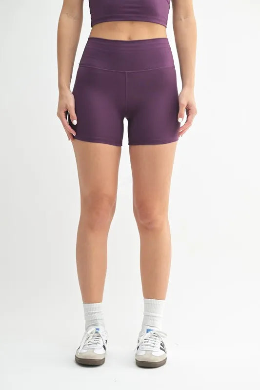 MONO B Venice Cloud Light Contour Biker Shorts MERLOT
