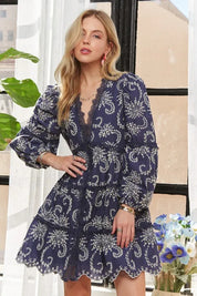 ADORA Puff Sleeve Floral Dress | Mini Dresses Daverri Fashions