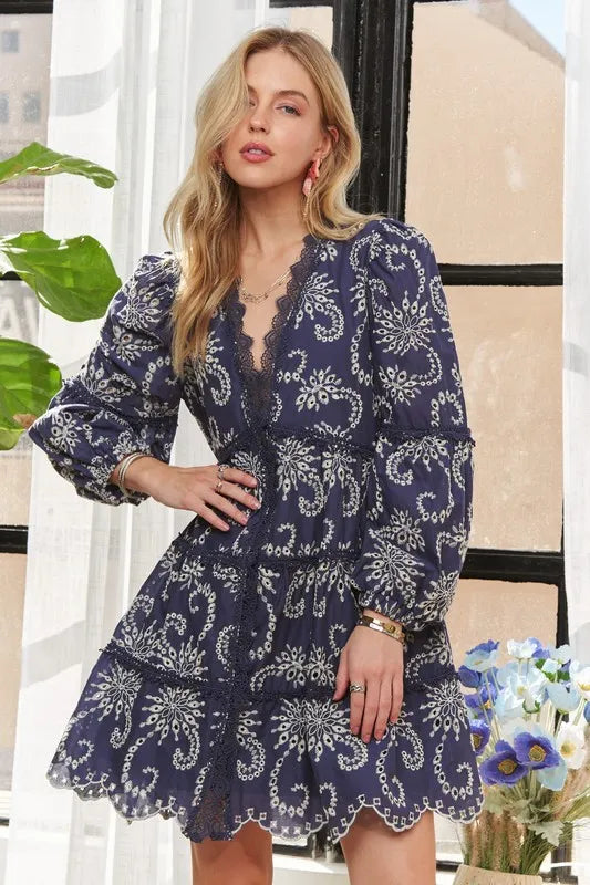 ADORA Puff Sleeve Floral Dress | Mini Dresses Daverri Fashions