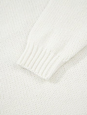 Embroidered Bow Boots Graphic Drop Shoulder Sweater | Sweaters Daverri Fashions