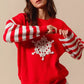 SO ME Christmas Snowflake Crochet Embellished Sweater - DAVERRI FASHIONS
