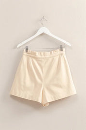 HYFVE High-Waisted Washed Twill Paperbag Shorts | Shorts Daverri Fashions