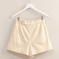 HYFVE High-Waisted Washed Twill Paperbag Shorts Shorts