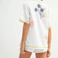 MABLE Embroidered Button Down Shirt and Shorts Set Outfit Sets