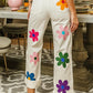 BiBi Flower Print Straight Legs Pants - DAVERRI FASHIONS