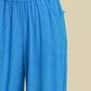 Umgee Full Size Linen Blend Elastic Waistband Wide Leg Pants Pants