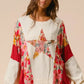 BiBi Floral Print Mixed Star Patch Round Neck Sweatshirt - DAVERRI FASHIONS