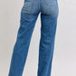 Judy Blue Full Size High Waist Contrast Thread Straight Plus Size