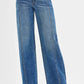 RISEN Mid Rise Fit Wide Baggy Jeans - DAVERRI FASHIONS