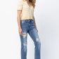 Judy Blue Full Size Mid Rise Destroy Straight Jeans Plus Size - DAVERRI FASHIONS