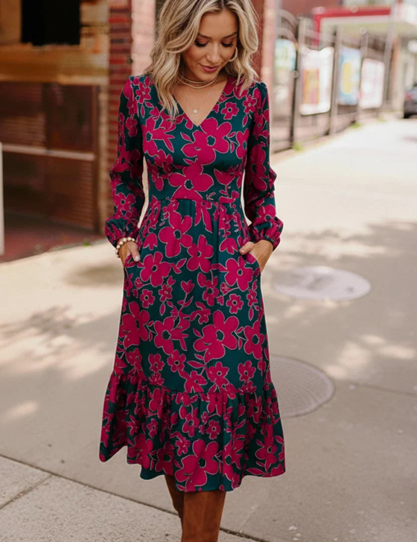 Everyone to the Dance Floor Teal Midi Dress | Daverri Fashions