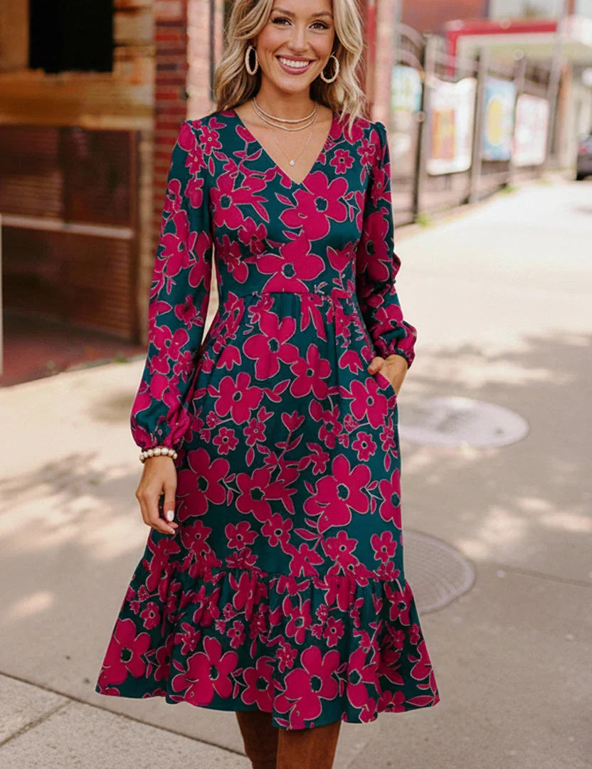 Everyone to the Dance Floor Teal Midi Dress | Daverri Fashions