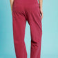 Umgee Drawstring Wide Leg Casual Pants