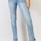 Kancan Plus Size Mid Rise Y2K Slit Bootcut Jeans Medium Jeans