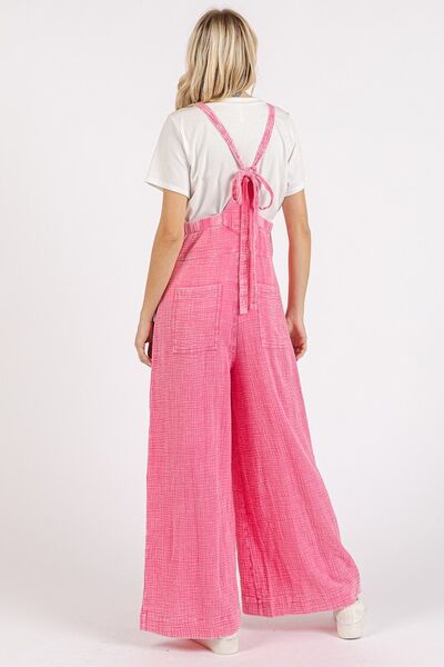 Mittoshop Textured Wide Leg Overalls