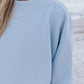 Light blue relaxed fit cotton crewneck sweatshirt from set