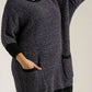 Umgee Full Size Ribbed Hem Round Neck 3/4 Sleeve Sweater Dress with Pockets Plus Size - DAVERRI FASHIONS
