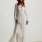 Daverri Fashions Boho Chic Crochet Lace Maxi Dress - DAVERRI FASHIONS
