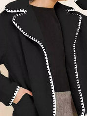 Sherpa Contrast Trim Button Up Jacket | Jackets Daverri Fashions