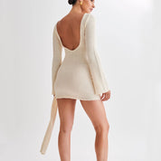 Open Back Side Tie Mini Dress | Mini Dresses Daverri Fashions