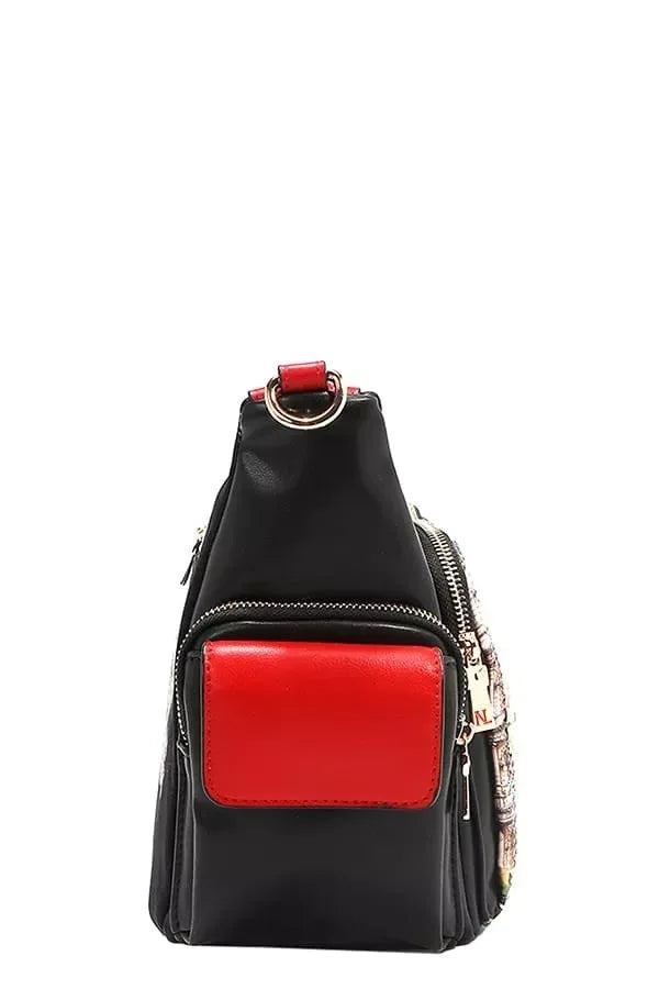 Martha Travels Italy Multi Pocket Shoulder Bag - DAVERRI FASHIONS