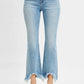 RISEN Full Size High Rise Crop Bootcut Fray Hem Jeans Plus Size
