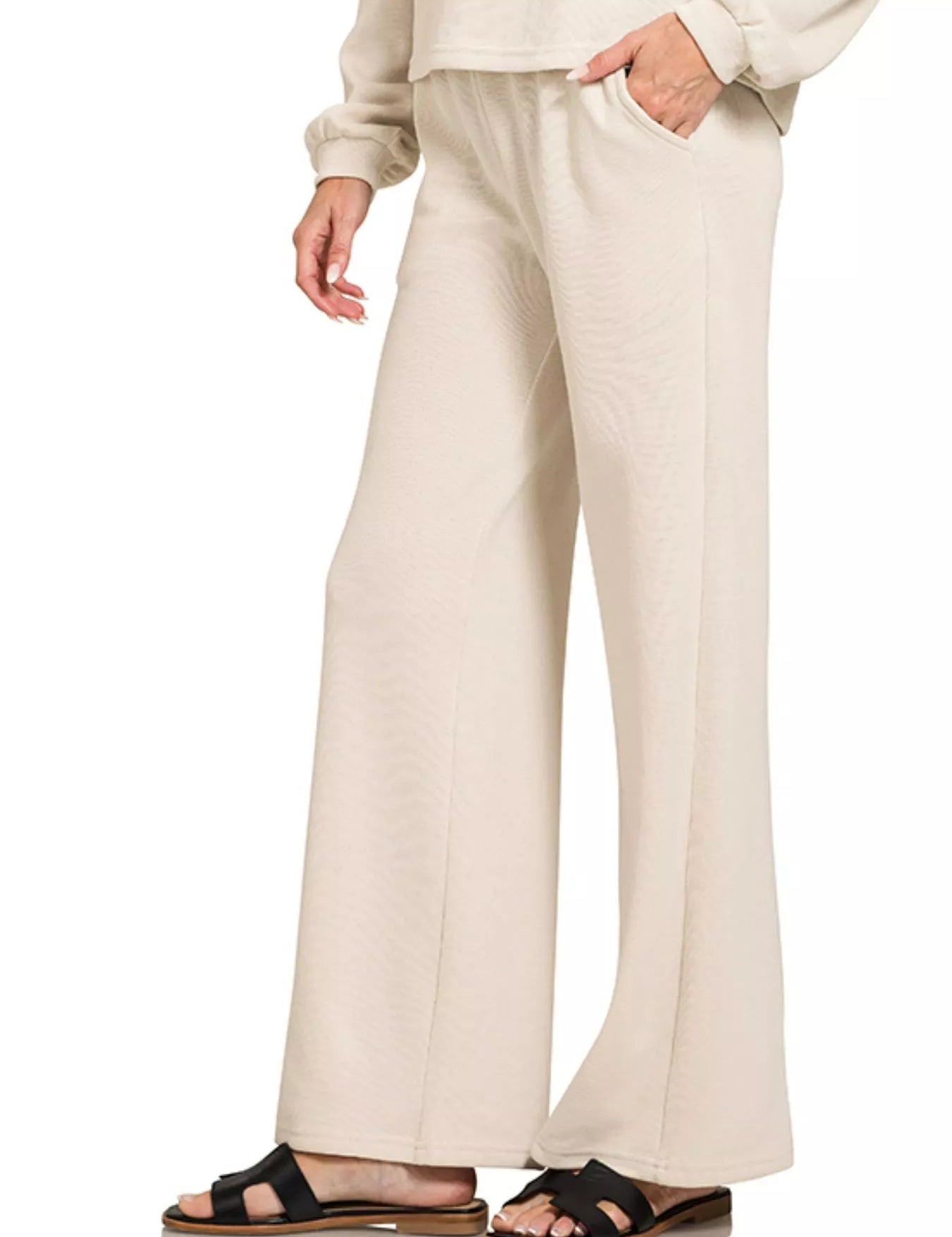 Zenana French Rib Pullover and Pants Set | Daverri Fashions