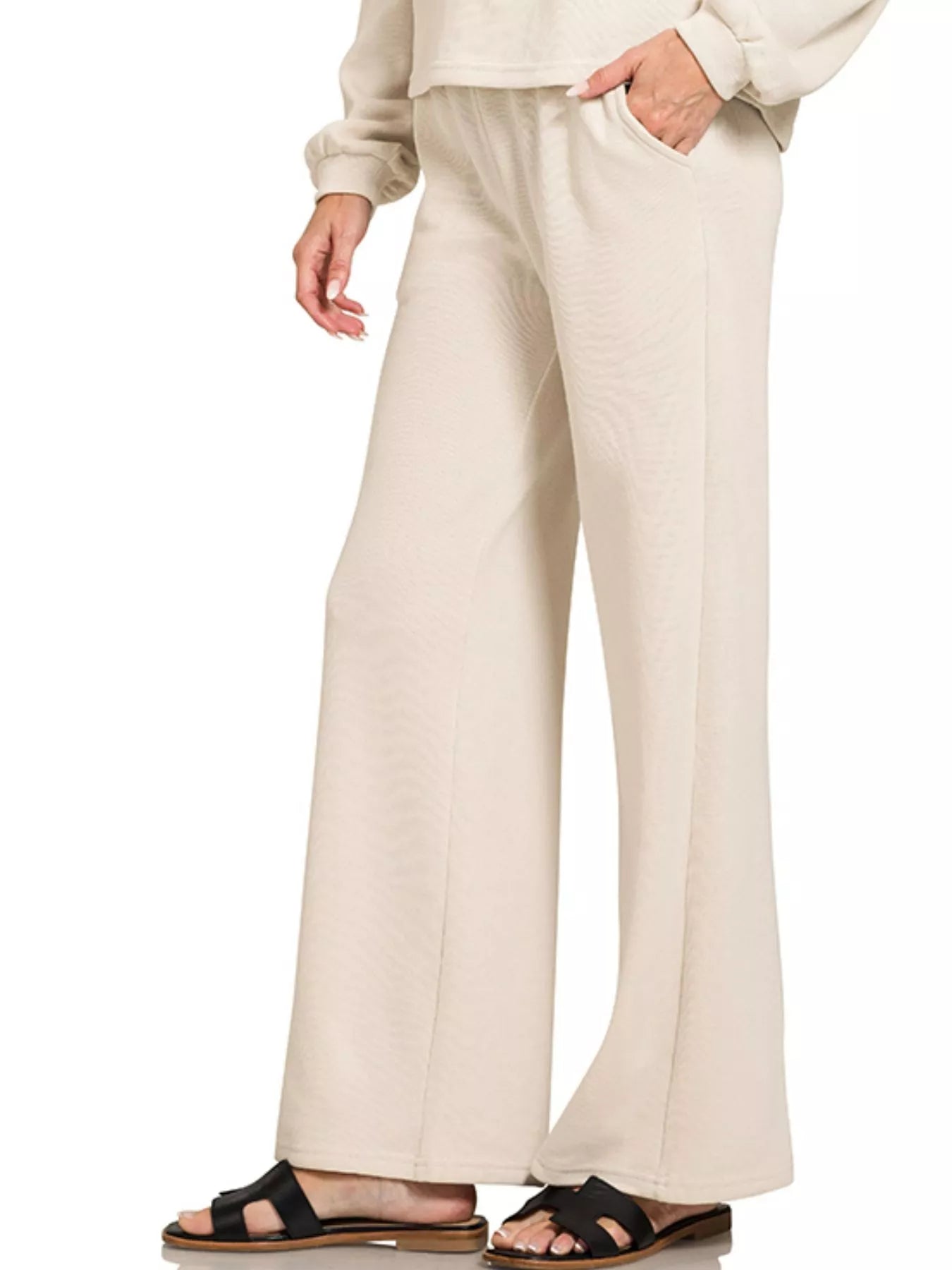 Zenana French Rib Pullover and Pants Set | Daverri Fashions
