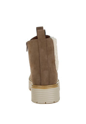 Mothman Faux Fur Detail Chunky Ankle Boots | Boots Daverri Fashions